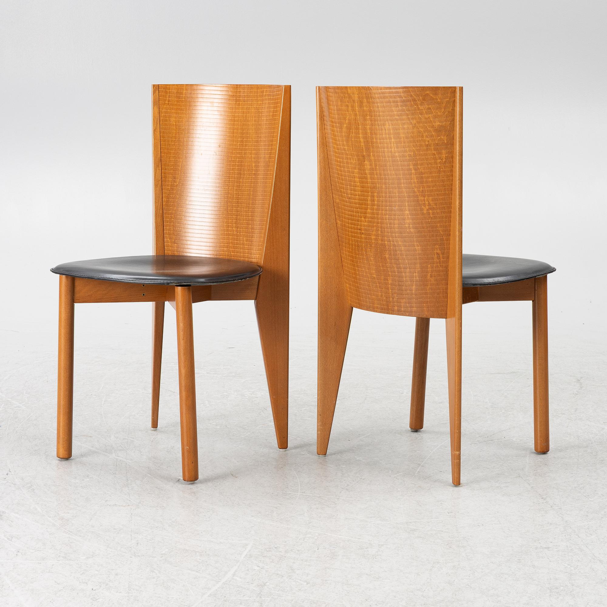 A set of 4 chairs, Calligaris, Italy, late 20th century.