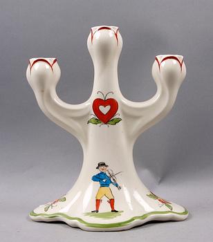 KANDELABER, flintgods, "Daldansen", Rörstrand.