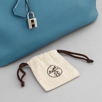 Hermès, a light blue Togo leather 'Birkin 35' handbag, 2010.