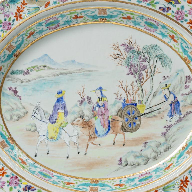 Fat, porslin Kina, Kanton, Qingdynastin, 1800-tal.