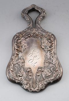 HANDSPEGEL SAMT HÅRBORSTE, silver, Black, Starr & Frost, USA, omkring år 1900.