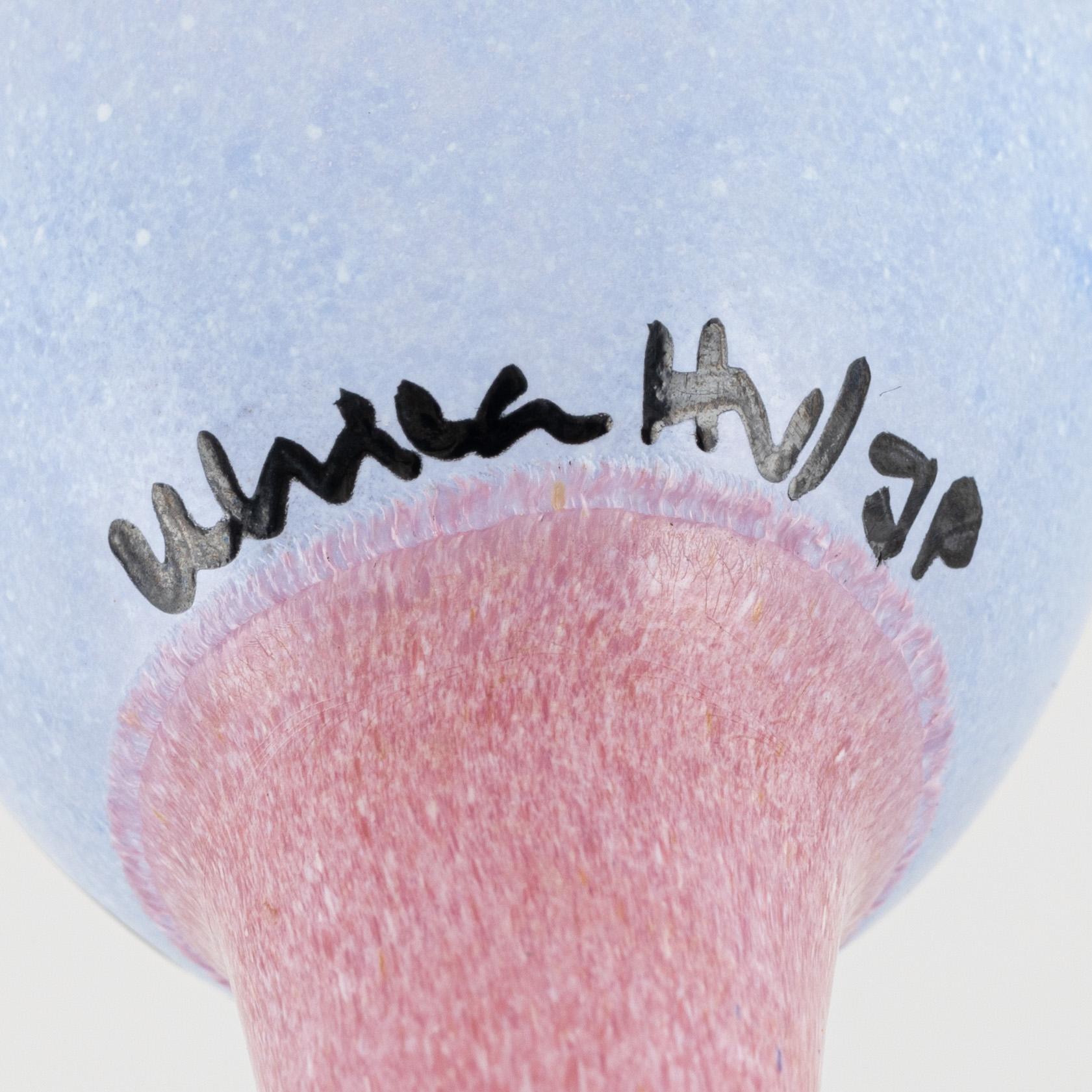 Ulrica Hydman-Vallien, eight glasses, 'Dear', Kosta Boda.