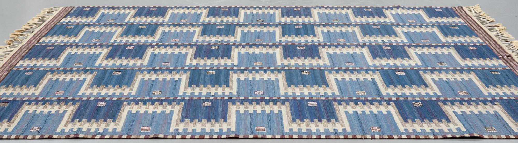 Marianne Richter, matto, "Kattegatt", flat weave, ca 311,5-313,5 x 245-248 cm, signed AB MMF MR.