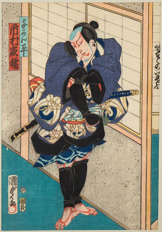 Utagawa Kunisada, färgträsnitt, Japan.