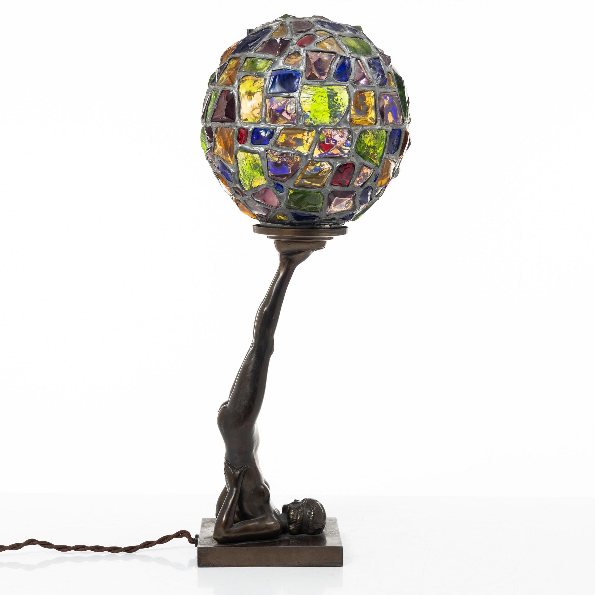 Table lamp, Art Deco style, mid-20th century.