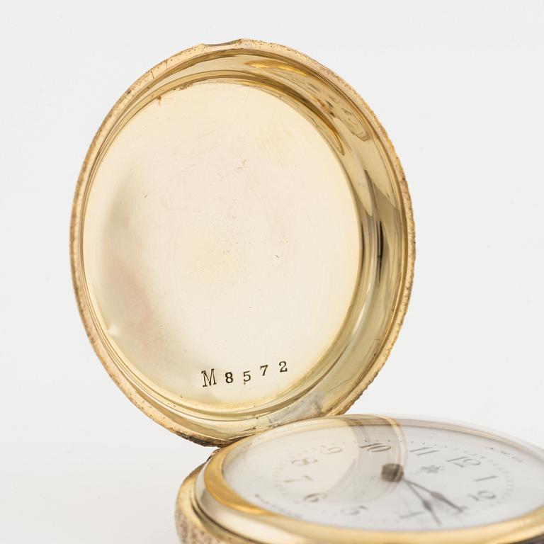 Waltham, pocket watch, hunter case, 42 mm.