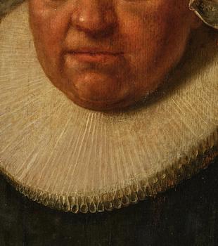 Rembrandt Harmensz van Rijn, hans efterföljd, Porträtt av äldre kvinna.
