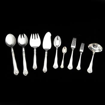 BESTICKSERVIS, silver, "Sachsisk", Cohr, 1900-talets andra hälft. Totalt ca 1170 gram.