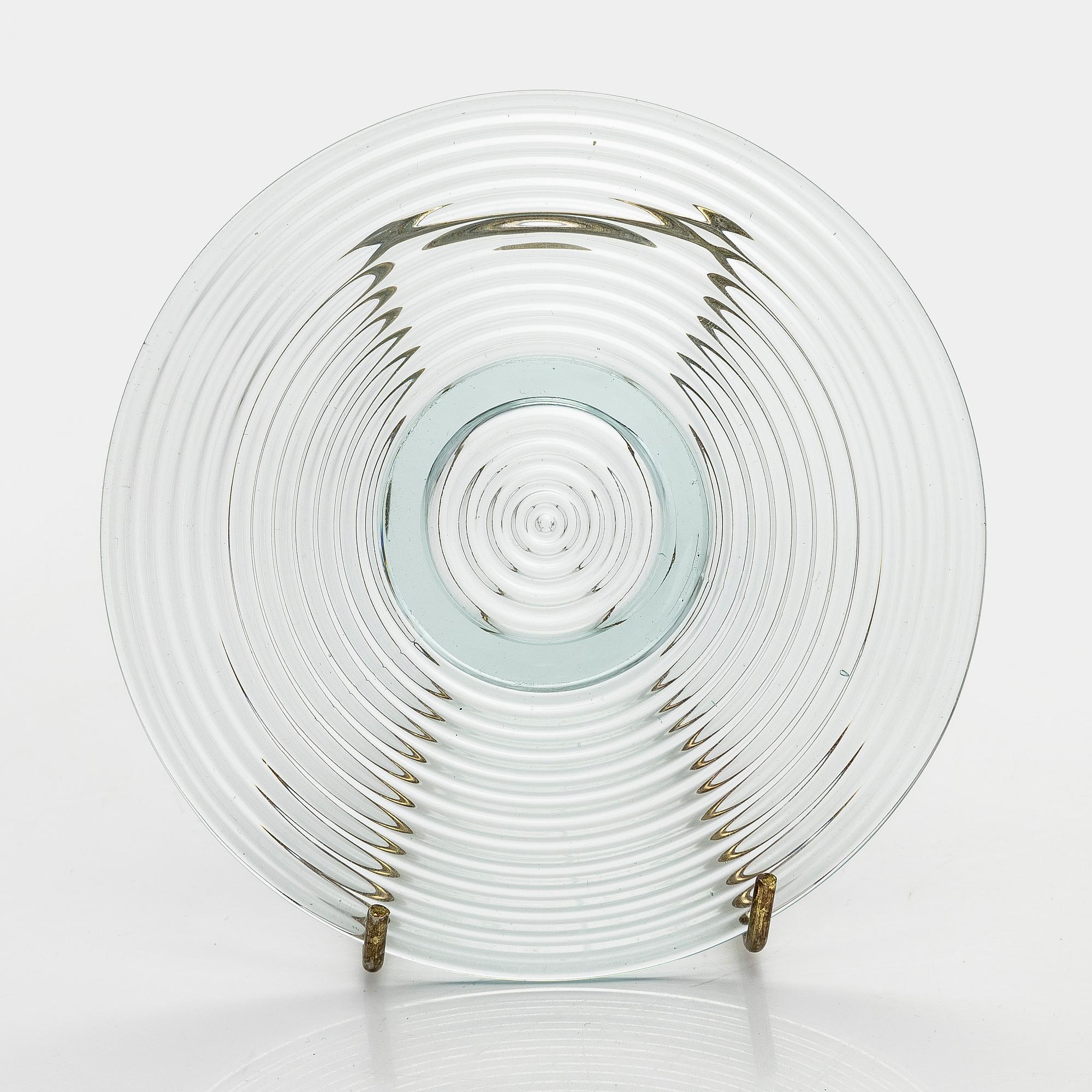 Aino Aalto, glass model 4059 and a plate 4147, for Karhula Glassworks, in production 1937-1938.