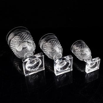 Elis Bergh, a part 'Kent' glass service, Kosta Boda (48 pieces).
