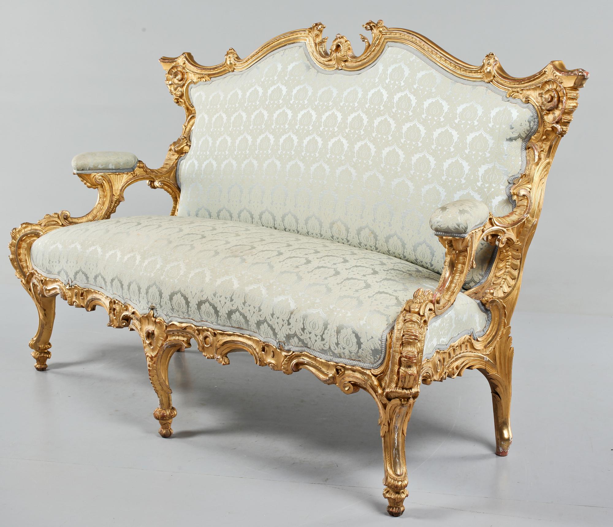 SOFFA, Louis XV-stil, 1900-talets första hälft.