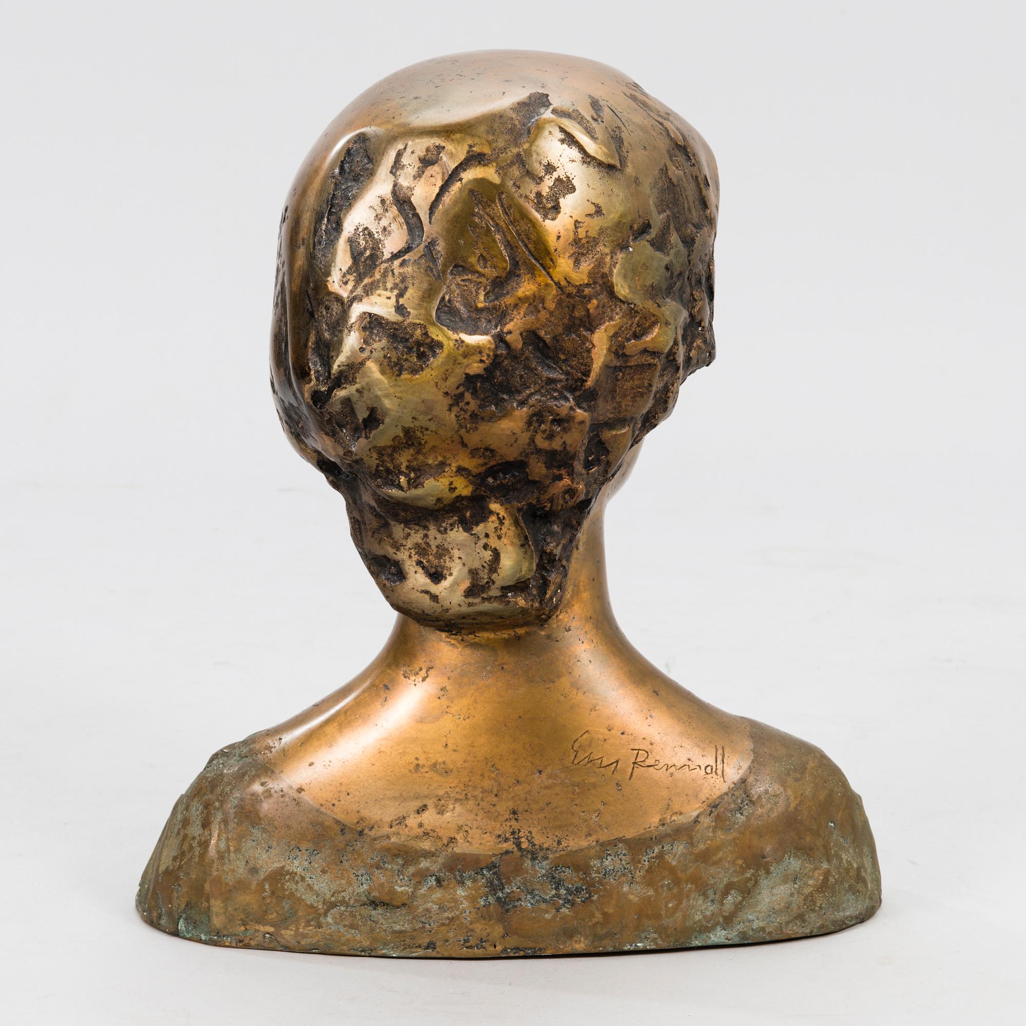 ESSI RENVALL, sculpture, bronze and mixed media, signed.