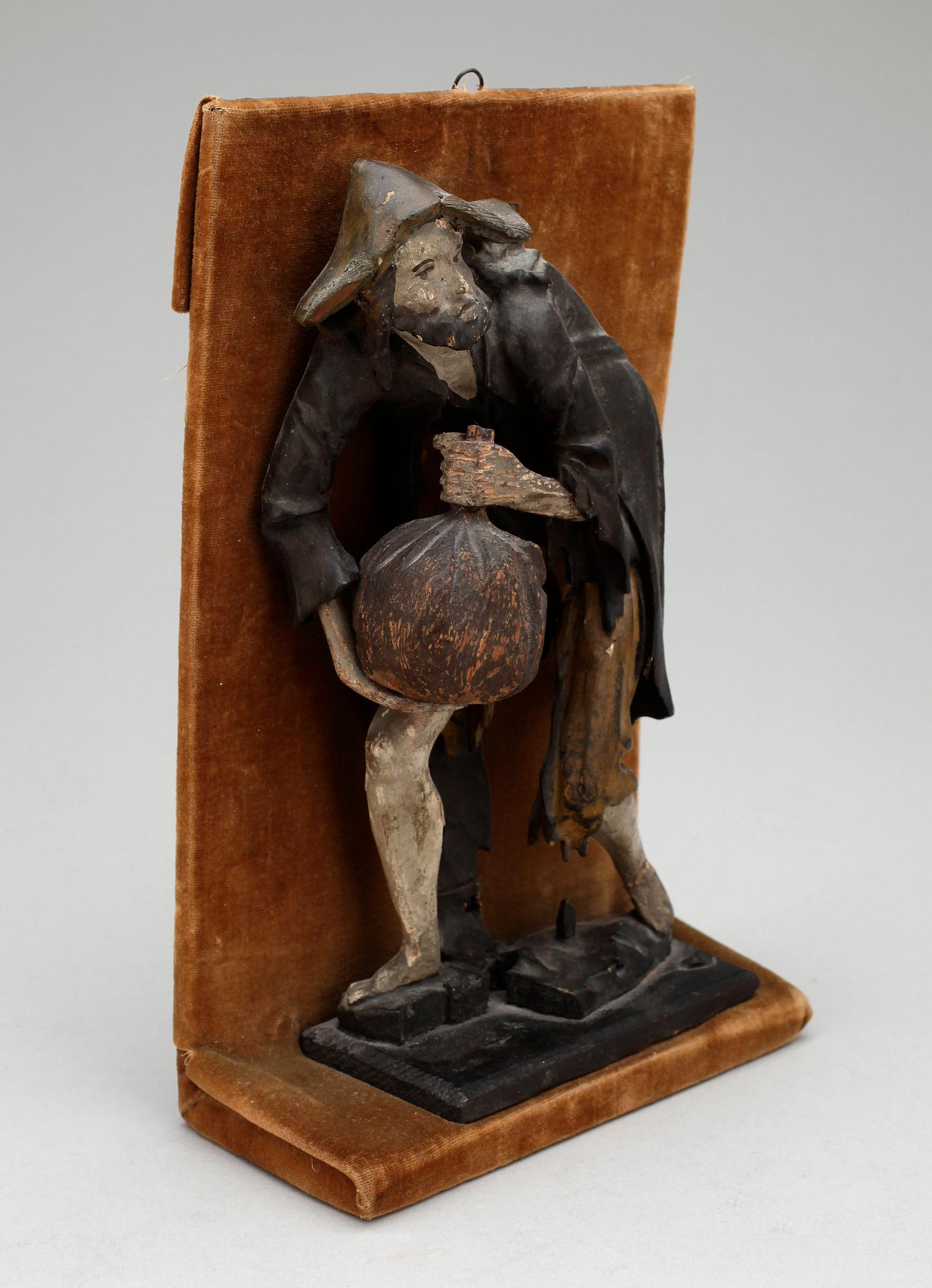 SKULPTUR, trä, trol 1700-tal.