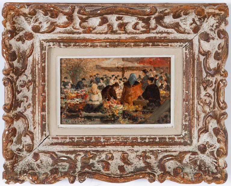 Auguste Clément Joseph Herst, oil on panel, signed.