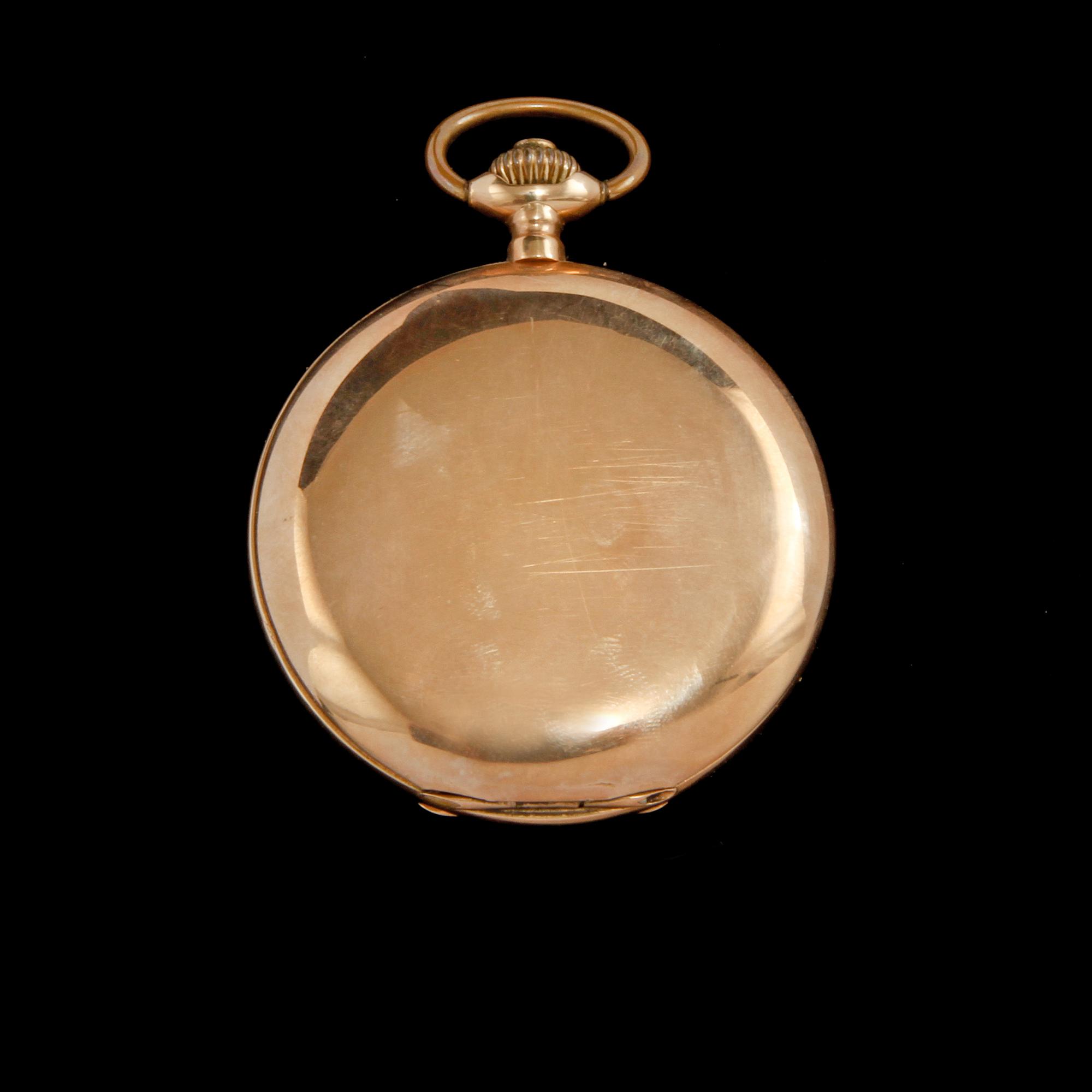 FICKUR, guld 14 K, 1900-talets första hälft, total vikt 94 gram.