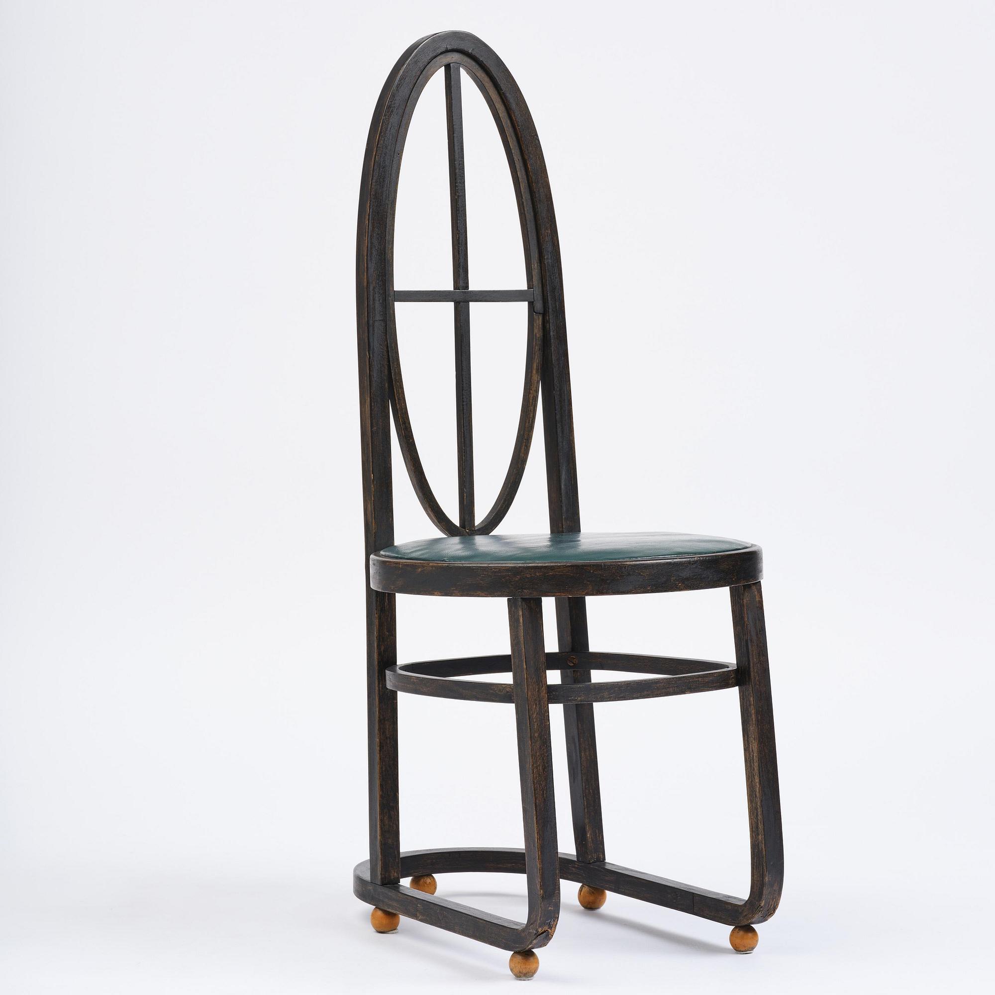 Carl Bergsten, stol, Gemla Leksaksfabrik, Diö, för Konst- och industriutställningen, Norrköping, 1906.