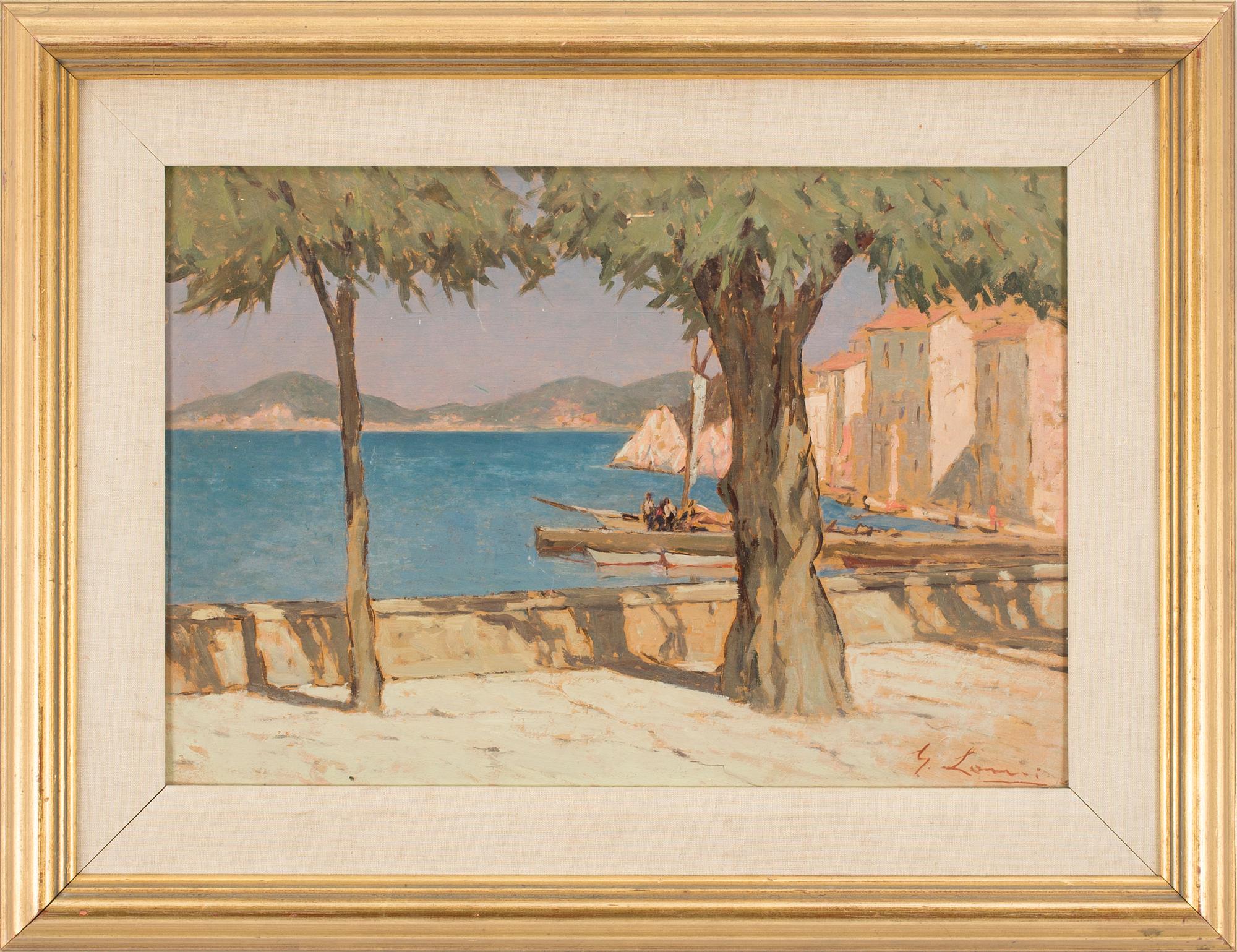 GIOVANNI LOMI, oil on board, signed.