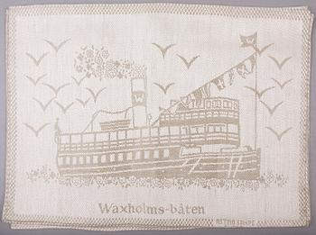 BORDSTABLETTER, textil 6 st bla design Astrid Sampe.