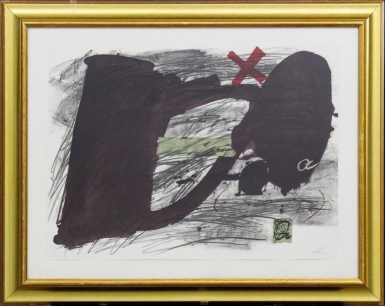 ANTONI TÀPIES, färglitografi, signerad och numrerad XI/XXV.