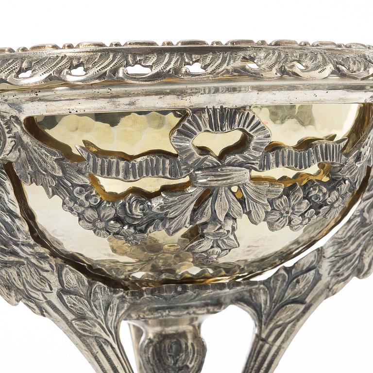 Praktskål, silver, empirestil, 1900-tal.