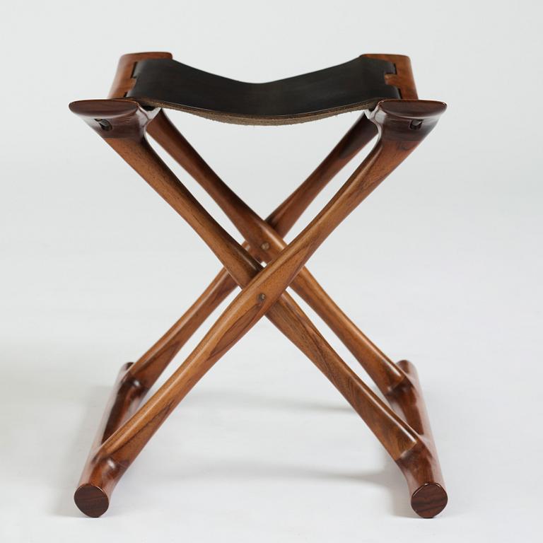 Ole Wanscher, a rosewood "Egyptian stool", Poul Jeppesen-møbler, Danmark, jubilee edition 2003.