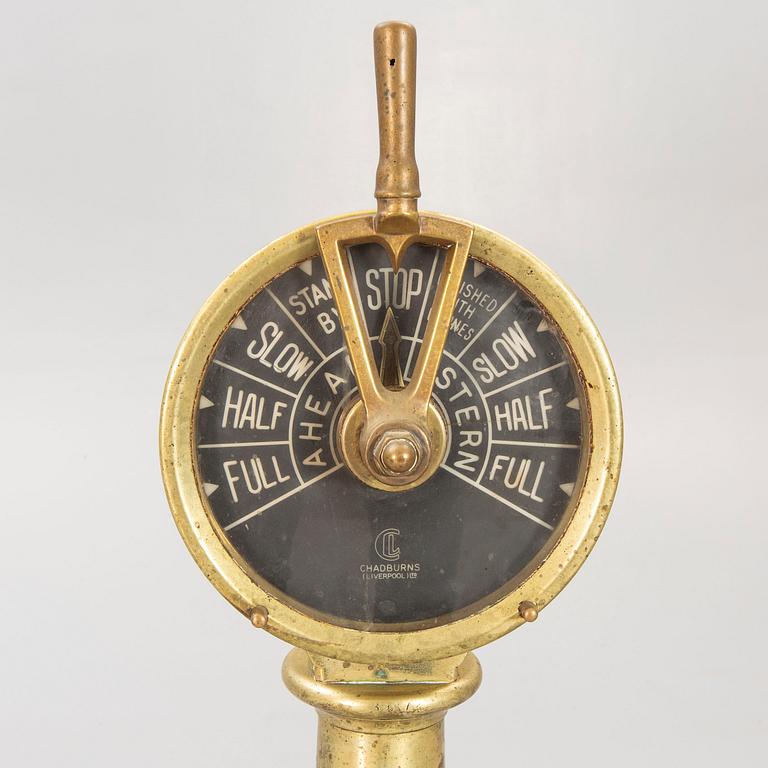A 20th century first half engine-room telegraph, Chadburn Liverpool.
