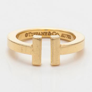 Tiffany & Co,  ring, "T-square", 18K guld.