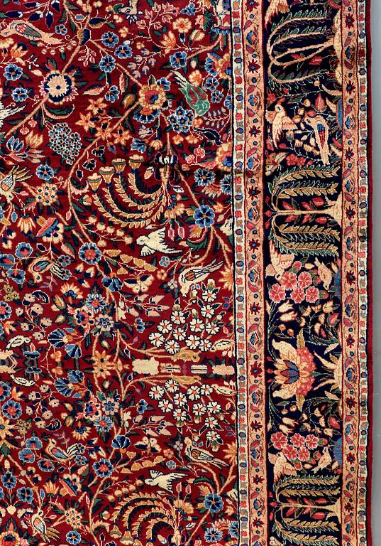 A carpet Figural Shahraza, ca 343 x 252 cm.