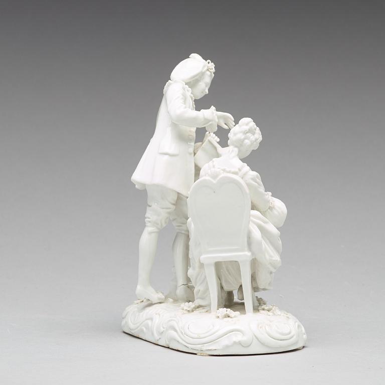 FIGURIN, porslin. Frankenthal, 1700-tal.