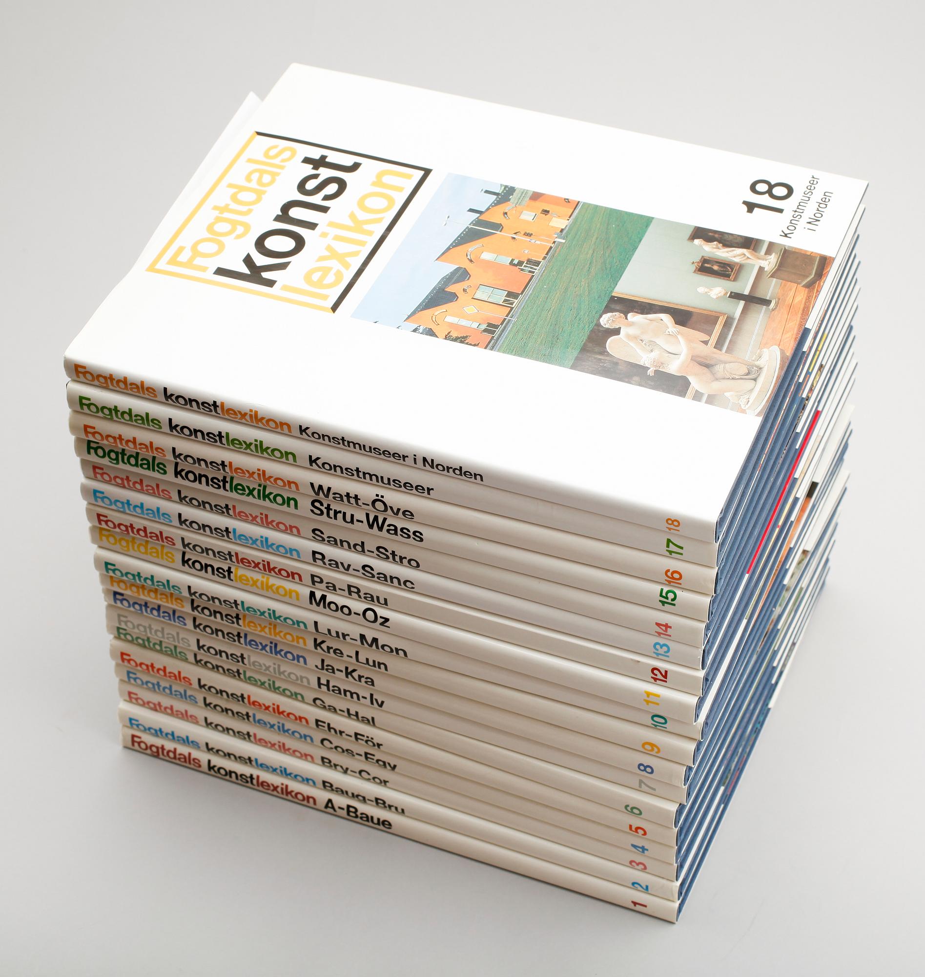 BÖCKER: Fogtdals Konstlexion, 18 volymer, 1980/90-tal.