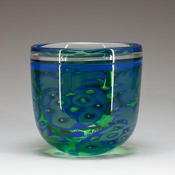 SKÅL, glas, "Ananas", Hanne Dreutler/Arthur Zirnsack, Åhus, signerad och daterad 1996.