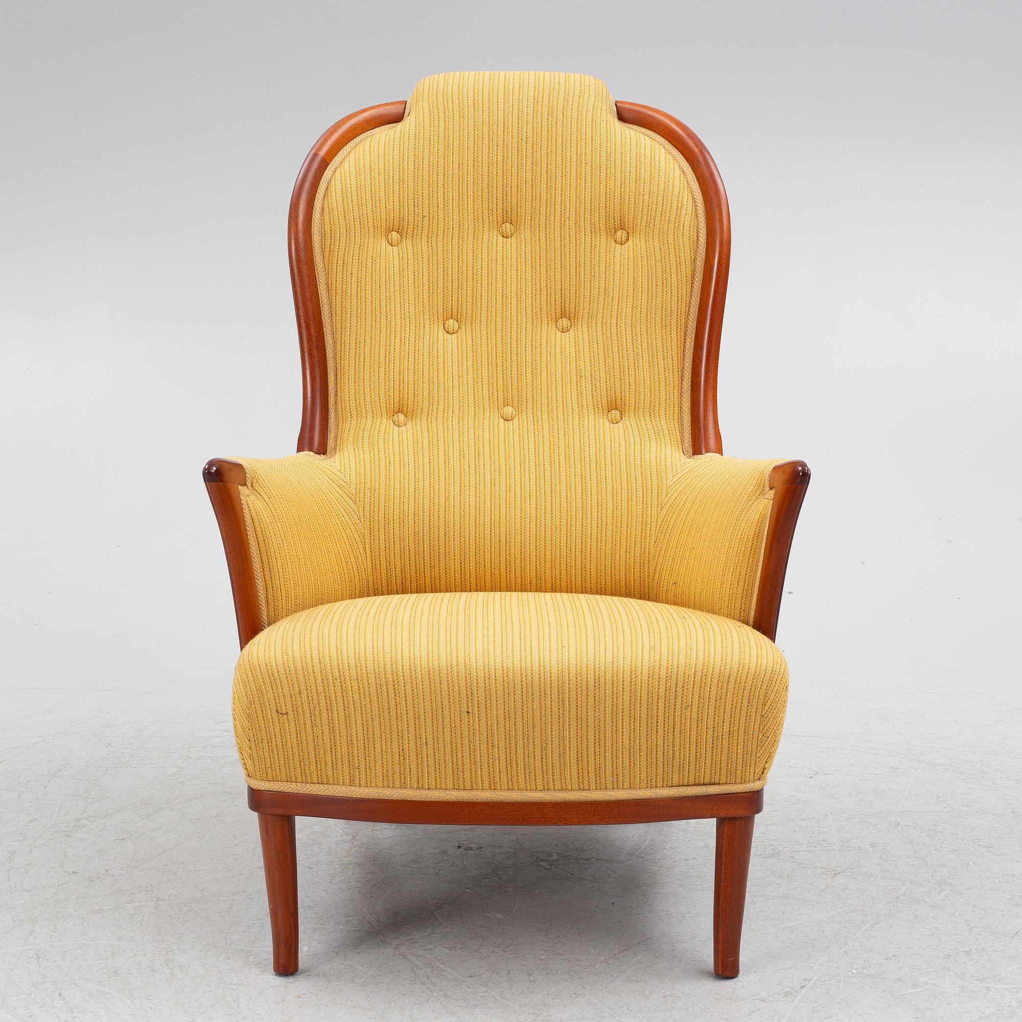 Carl Malmsten, armchair, 'Vår Fru', OH Sjögren, late 20th century.