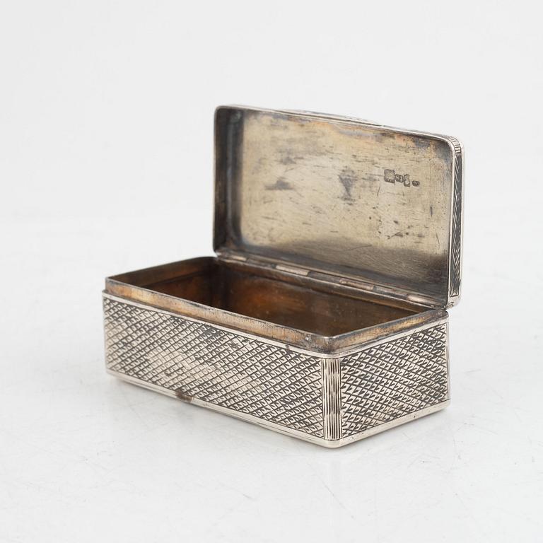 A Russian Silver Niello Box, Moscow 1856.