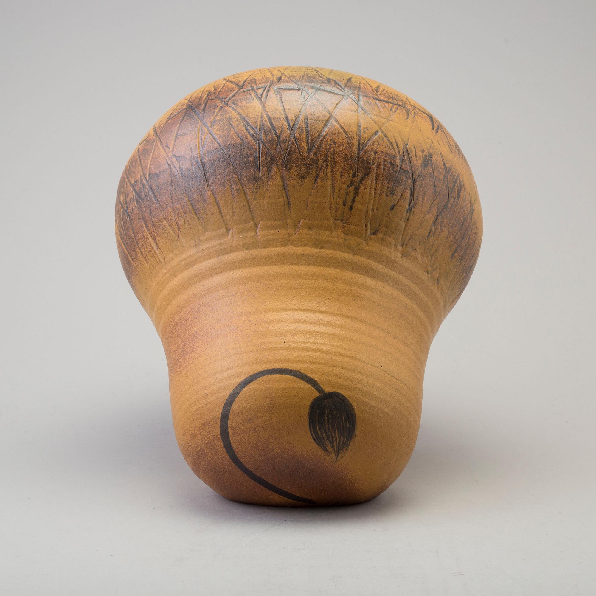 LISA LARSON, skulptur, "Lejon Maxi" stengods, K-Studion, Gustavsberg.