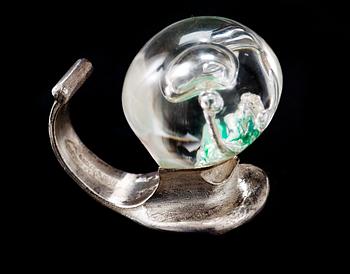 Björn Weckström, A Björn Weckström sterling and acrylic ring 'Man in the Cosmos', Lapponia, Finland 1971.