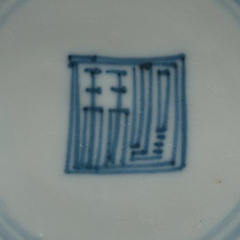 ASSIETTER, åtta stycken, porslin. Mingdynastin, Tianqi/Chongzhen (1621-44).