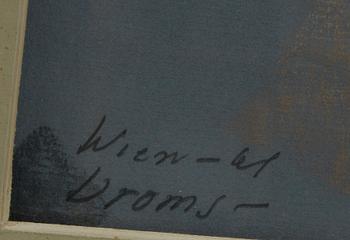 ARVID BROMS, pastell, signerad och daterad Wien -61.