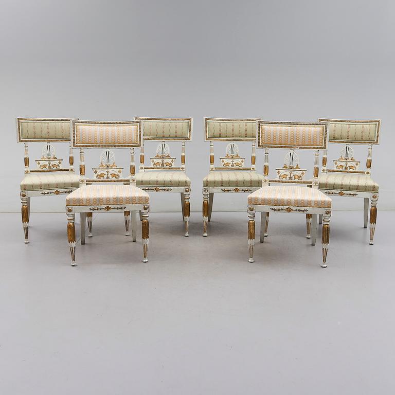 STOLAR, 6 st, empire, 1800-talets början.