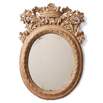 96. A Swedish Baroque late 17th century mirror.