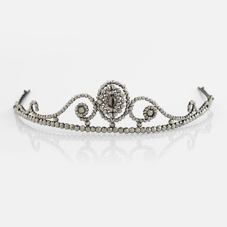 Steel tiara.