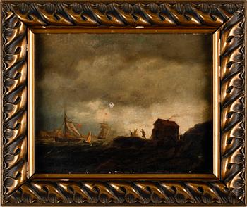OKÄND KONSTNÄR, olja på pannå, osignerad, 1800-tal.