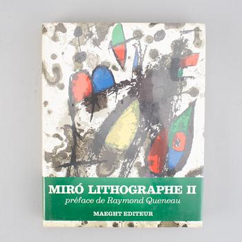 Three artbooks, Marc Chagall lithograph III-IV and Miro Lithograph II, published by André Sauret/Maeght.