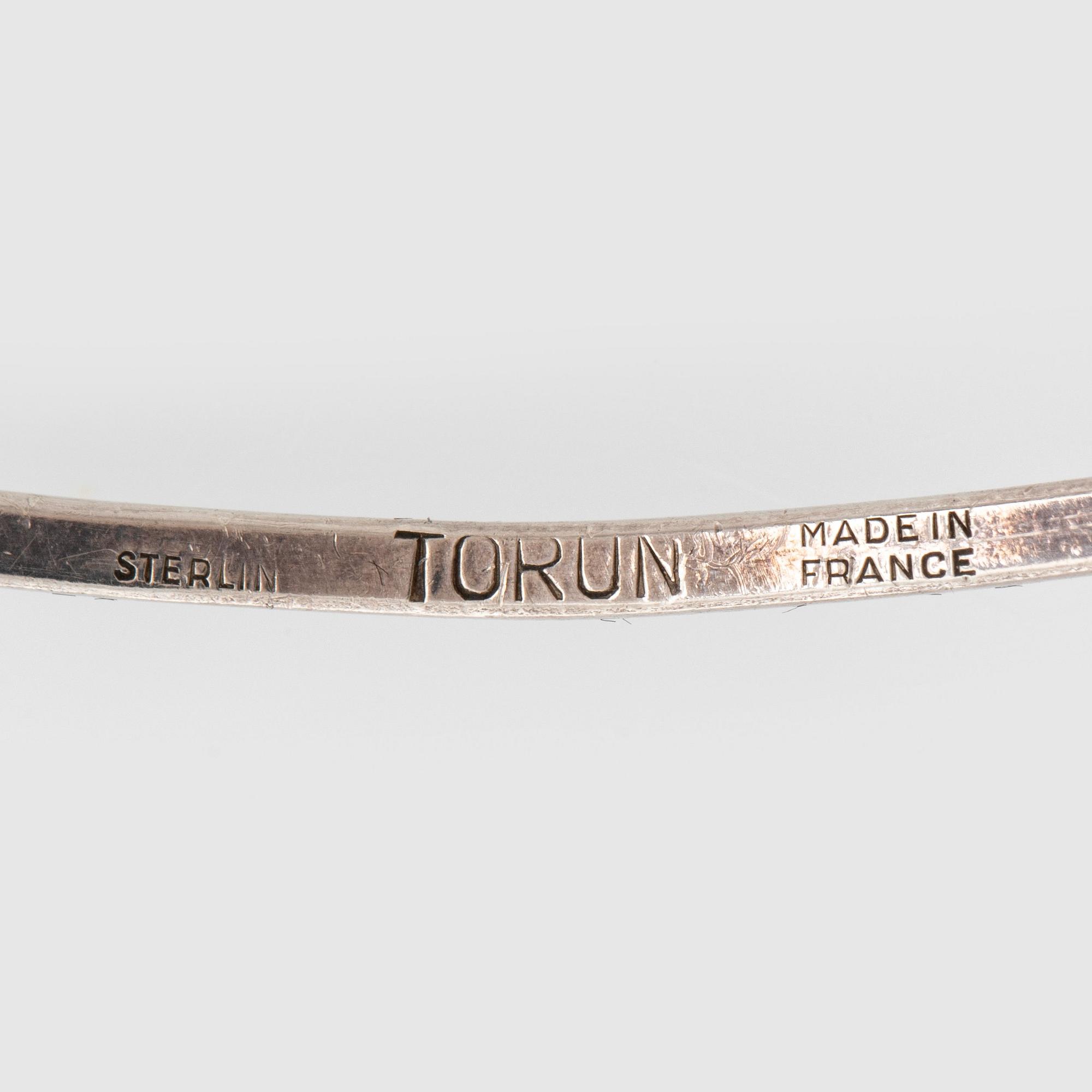 Vivianna Torun Bülow-Hübe, halssmycke, silver med natursten, eget arbete, Frankrike, ca 1958-64.