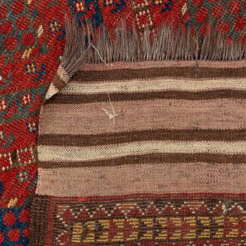 An antique Beshir carpet, ca 495 x 206 cm, around the year 1875.