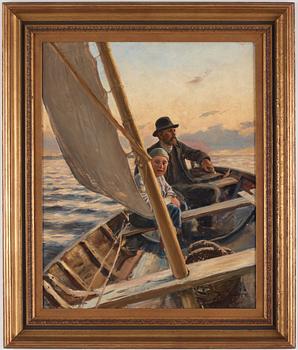 Johan Tirén, "Amatörfiskare på hemfärd" (Return of the "Fishermen").