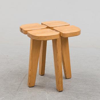 A 'Apila' pinewood stool by Lisa Johansson-Pape,  Oy Stockmann Ab, Kervo Snickerifabrik, 1970/80's.