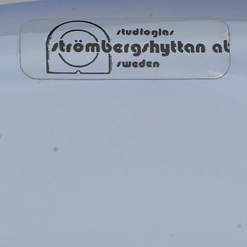SKÅL på FOT, glas, Mikael Axenbrant, Studioglas Strömbergshyttan, unik, signerad och daterad 1992.