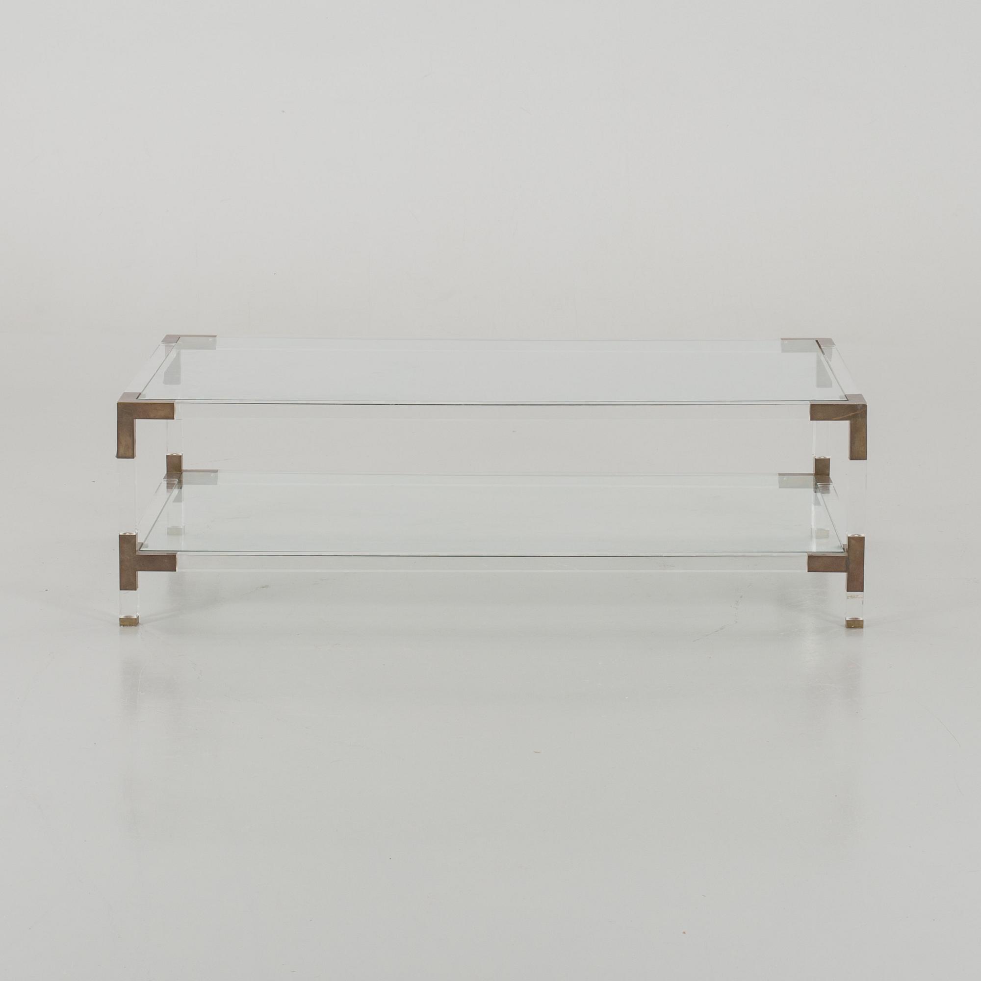 A TOP GLASS COFFEE TABLE. SECOND HALF OF 20TH CENTURY.