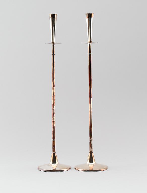 LJUSSTAKAR, 1 par, silver, Tore Eldh, Bröderna Carlsson, Göteborg 1962.