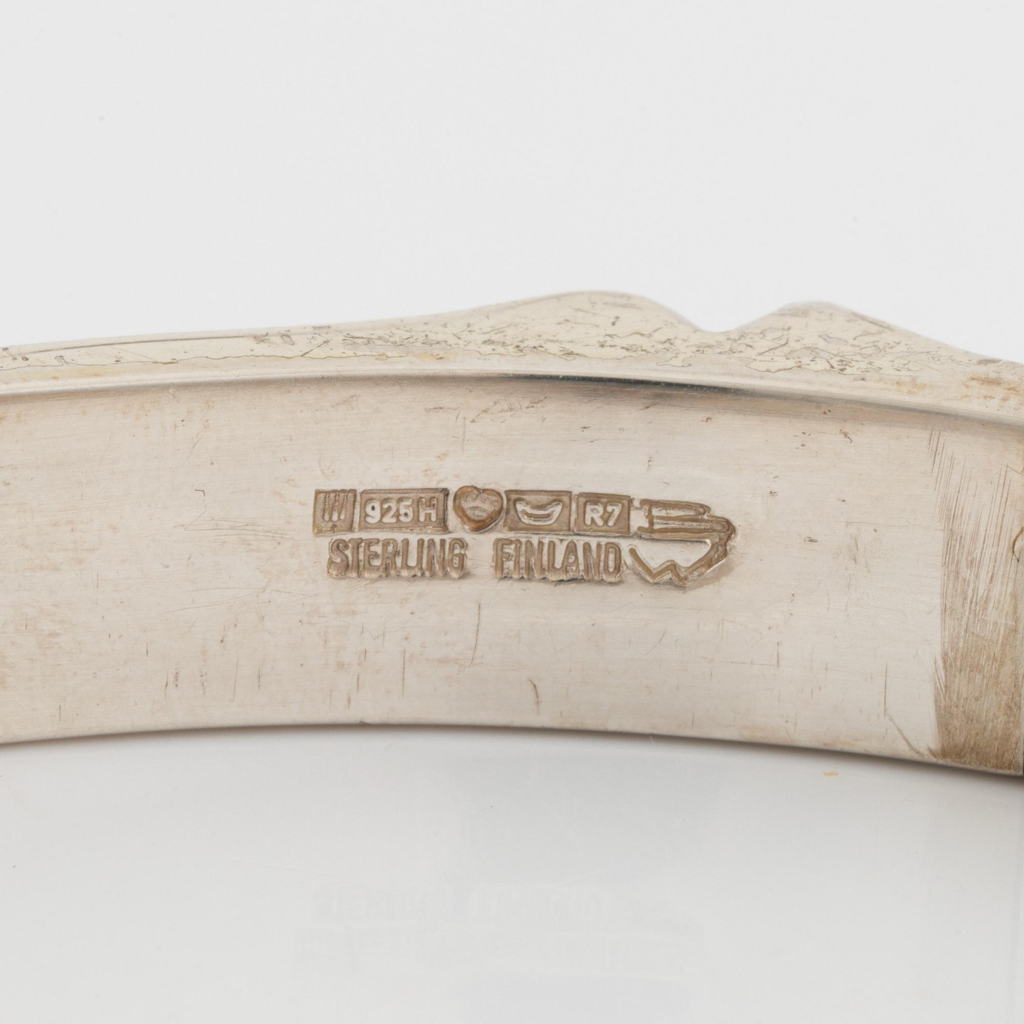 Björn Weckström, armband, "Ceres", sterling silver. Lapponia, Helisngfors 1970.